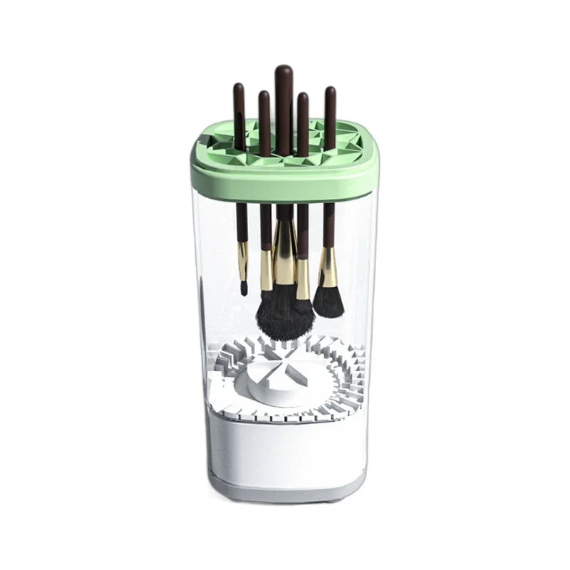 Nettoyeur de brosse de maquillage électrique 3 en 1, Spinner automatique, support de brosse de maquillage pour femmes, nettoyeur de brosse de nettoyage paresseux, outil à séchage rapide